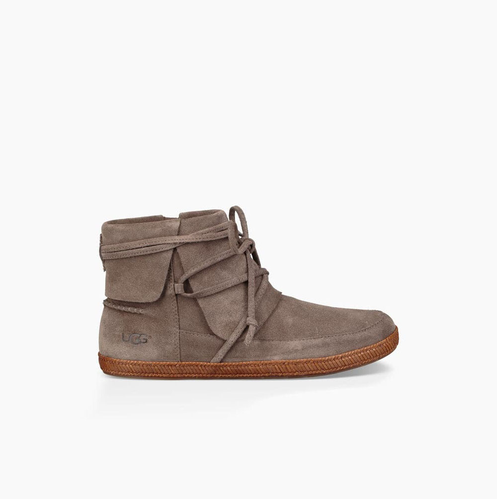 UGG Reid Moc Brown Boots for Women (TVQO65791)